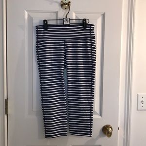 Athleta Striped Cropped Leggings